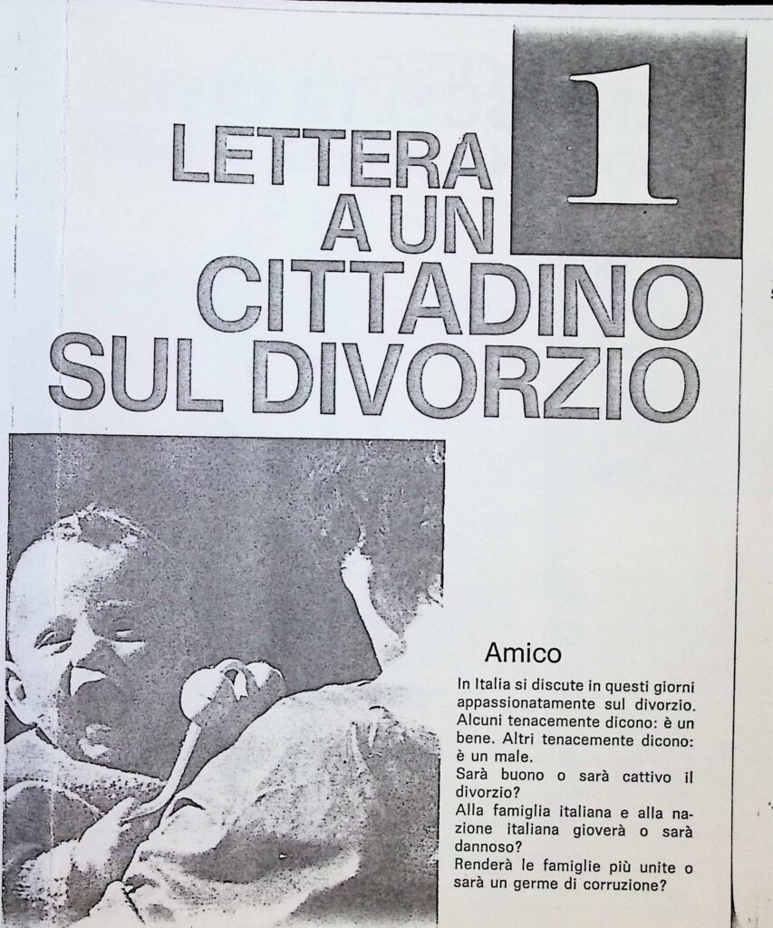Comitato difesa della famiglia: Al referendum vota Sì - pubblicazione
